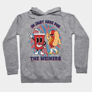 4Th Of July Hot Dog I'm Just Here For The Wieners Hoodie